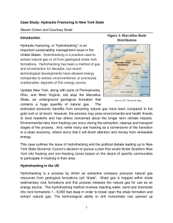 Hydraulic Fracturing In New York State