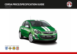 corsa price/specification guide