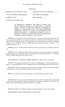 Ord. Cal. No. 4596 - St. Tammany Parish