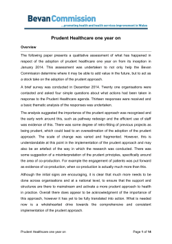Prudent Healthcare one year on