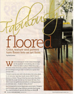 Color, texture and pattern turn floors into an art form