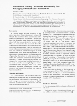 Assessment of Persisting Chromosome Aberrations by