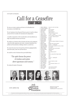 Prominent Arab Americans Call for Ceasefire Run Ad in Washington