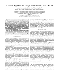A Linear Algebra Core Design For Efficient Level