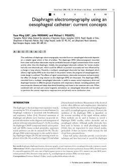 Diaphragm electromyography using an