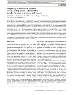Integrating Autoimmune Risk Loci with Gene-Expression