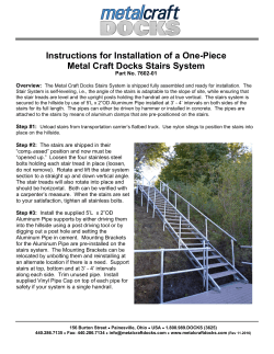Instructions for Installation of a One