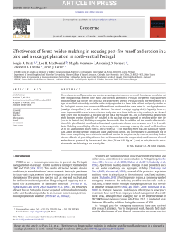 Effectiveness of forest residue mulching in reducing post