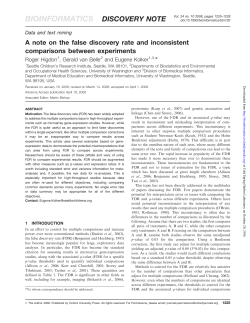 BIOINFORMATICS DISCOVERY NOTE