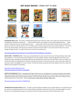 BOY SCOUT MOVIES – FROM 1937 TO 2009
