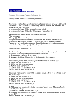 Information Rights Unit &ndash; Allegations of causing/inciting