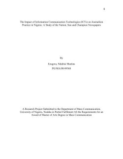 Information and Communication Technology (ICT) has changed the