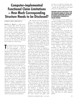 Computer-implemented Functional Claim
