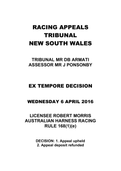 racing appeals tribunal new south wales