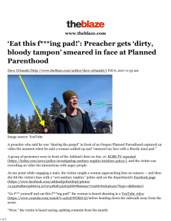 Preacher gets `dirty, bloody tampon`