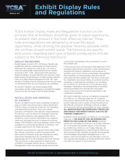 Exhibit Display Rules and Regulations