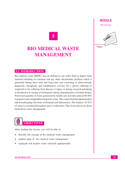 5 bio medical waste management