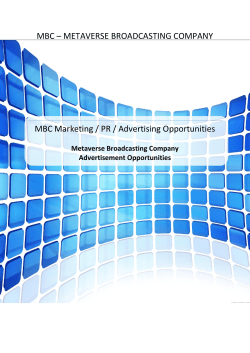 MBC Marketing / PR / Advertisement Opportunity