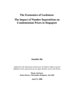 The Economics of Luckiness: The Impact of Number Superstition on