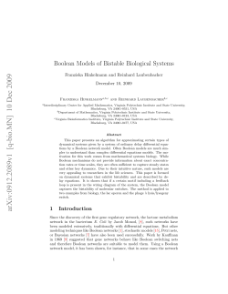 Boolean Models of Bistable Biological Systems