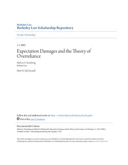 Expectation Damages and the Theory of Overreliance