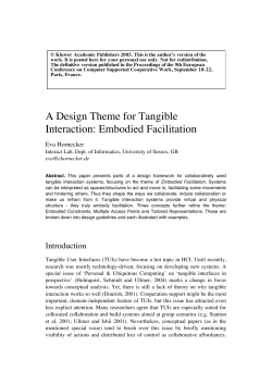 A Design Theme for Tangible Interaction