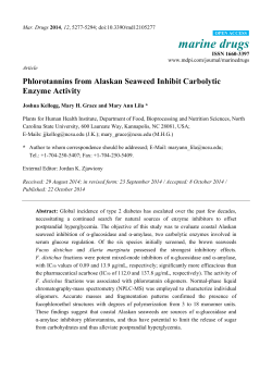 Phlorotannins from Alaskan Seaweed Inhibit Carbolytic Enzyme