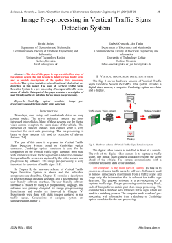 Image Pre-processing in Vertical Traffic Signs Detection System