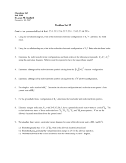 Problem Set 12 - Illinois State Chemistry