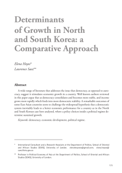 Determinants of Growth in North and South Korea: a Comparative