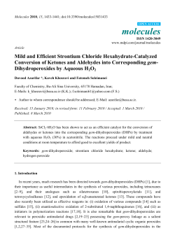 Mild and Efficient Strontium Chloride