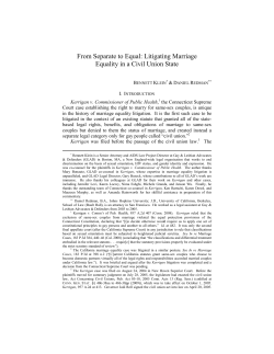 From Separate to Equal - Connecticut Law Review