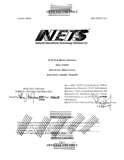 official use only - K