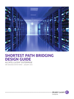 Shortest Path Bridging Design Guide - Alcatel