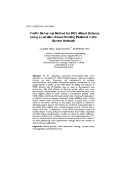 Traffic Deflection Method for DOS Attack Defense using