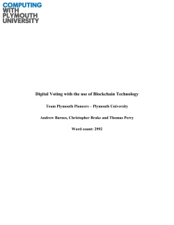 Digital Voting with the use of Blockchain Technology