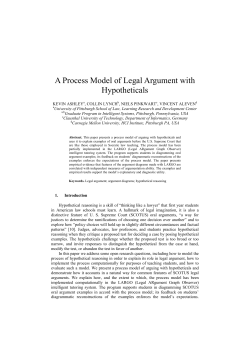 A Process Model of Legal Argument with Hypotheticals