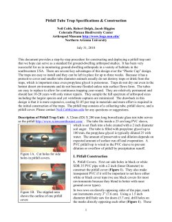 Pitfall Tube Trap Design - Northern Arizona University