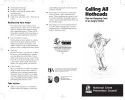 Calling All Hotheads - National Crime Prevention Council
