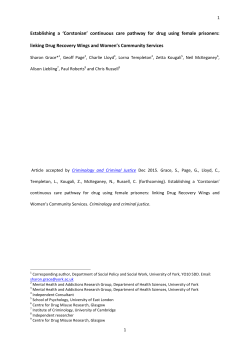 Establishing a `Corstonian` continuous care pathway for drug using