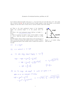 dynamics of rotational motion, problem set #2