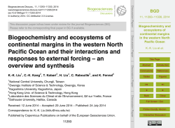 Biogeochemistry and ecosystems of continental