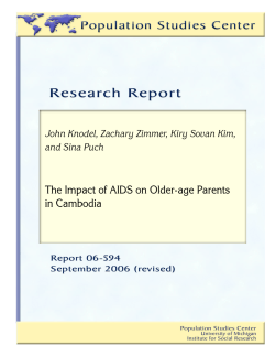 Impact of AIDS on Older-age Parents in Cambodia