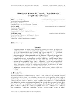 Hitting and Commute Times in Large Random Neighborhood Graphs