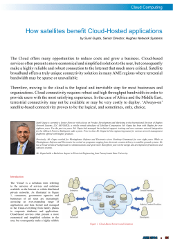 How satellites benefit Cloud-Hosted applications