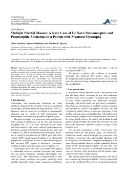 Multiple Parotid Masses: A Rare Case of De
