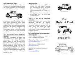 The Model A Ford 1928-1931 - Model A Ford Club of America