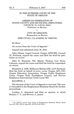 (S062750) AFSCME Council 75 v. City of Lebanon