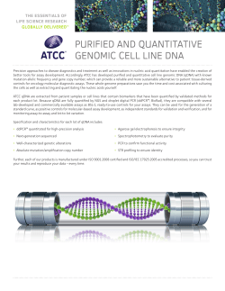 Purified And Quantitative Genomic Cell Line DNA