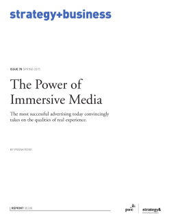 The Power of Immersive Media